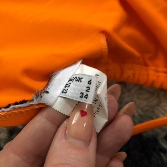 Princess Polly Orange Nylon Sophia Bikini Top 2 - Picture 6 of 8